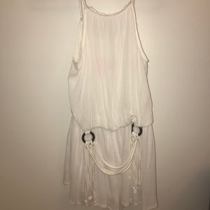 Tea n Cup white romper with rope belt